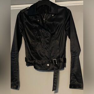 Express Satin Moto Jacket